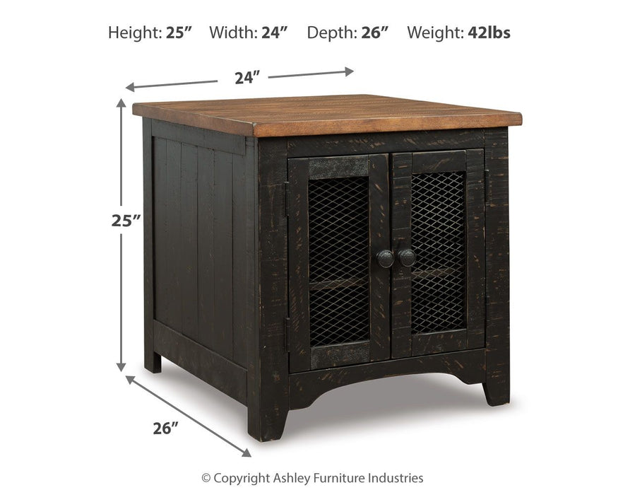 Valebeck - Rectangular End Table - Black / Brown Signature Design by Ashley®