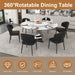 Round Dining Table & 6 Chairs Set - Silver Home Essentials