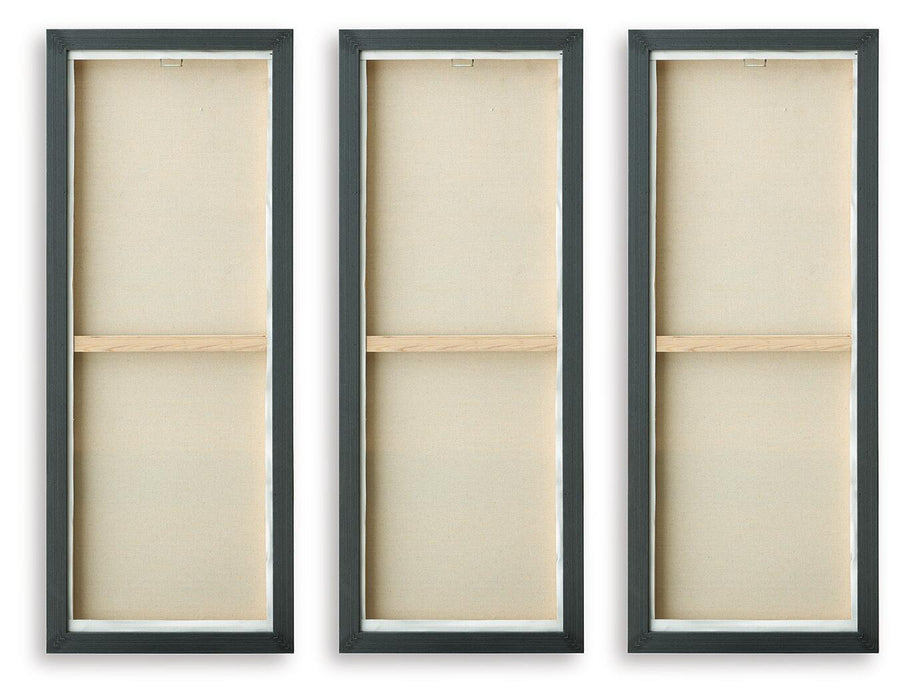 Larrondale - Wall Art Set (Set of 3) - Black / Gray / Brown Signature Design by Ashley®