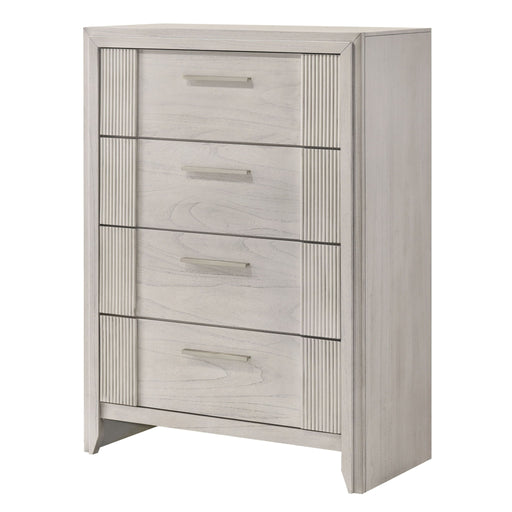 4 Drawer Tall Storage Chest Furniture - White Home Essentials