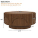 Round Fluted Drum Coffee Table With Sturdy Base For Living Room Hearth and Haven