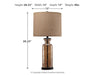 Laurentia - Glass Table Lamp  - Champagne Signature Design by Ashley®