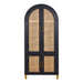 Tall Arched Cabinet With Rattan Doors & Adjustable Shelves Home Essentials