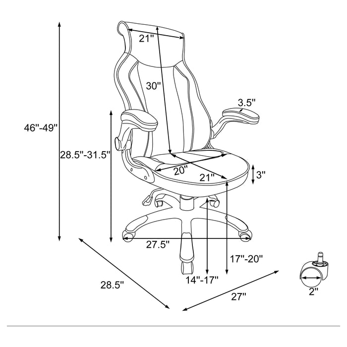 Adjustable Height Office Chair With Ergonomic Design And Swivel Mechanism - Black Furniture Max