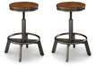 Torjin - Swivel Stool (Set of 2) - Dark Brown Signature Design by Ashley®