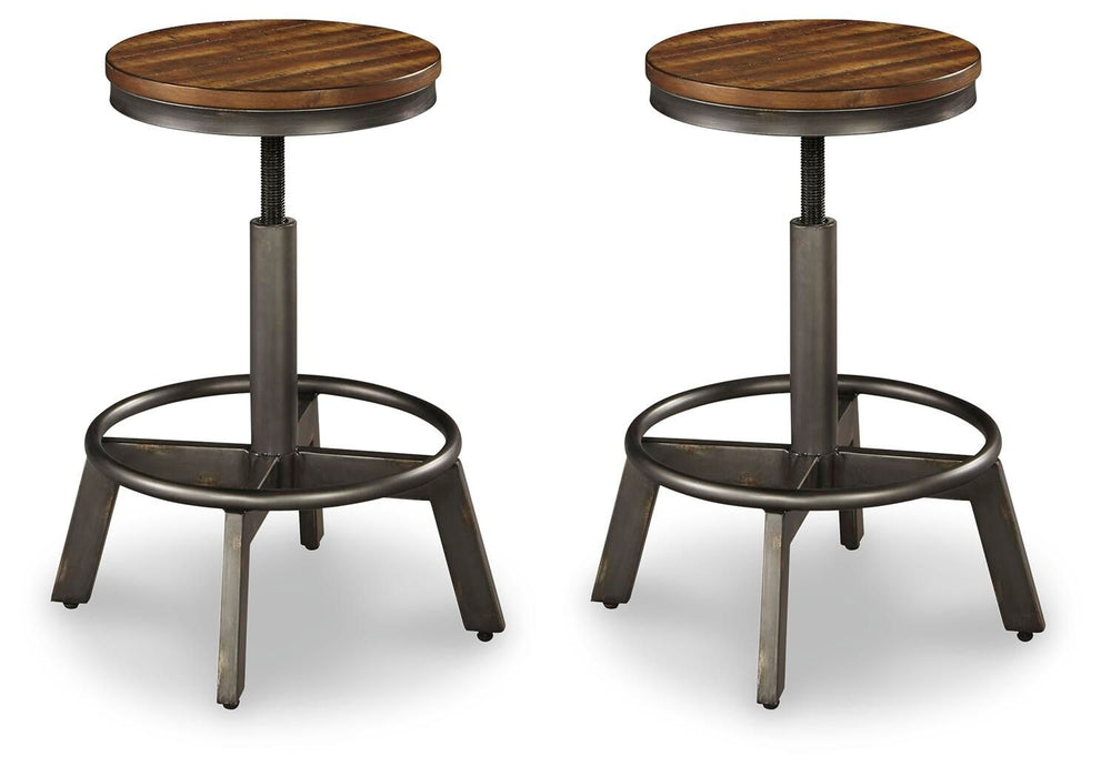 Torjin - Swivel Stool (Set of 2) - Dark Brown Signature Design by Ashley®