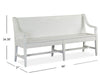 Heron Cove - Bench With Back - Chalk White Magnussen Furniture