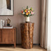 Tree Stump Side Table, Indoor / Outdoor Use - Antique Brown Noble House