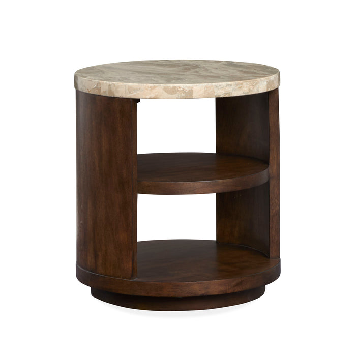 McPherson - Round End Table - Burnt Umber Magnussen Furniture