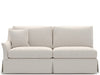 Henri - Skirted Loveseat LAF, Special Order - White Universal Furniture