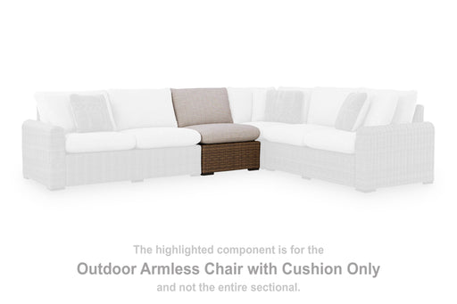 Dolan Creek - Armless Chair With Cushion - Beige / Brown Signature Design by Ashley®