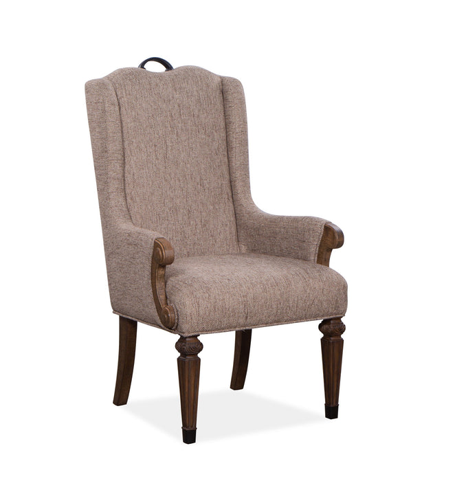 Durango - Wood Upholstered Host Arm Chair (Set of 2) - Willadeene Brown Magnussen Furniture