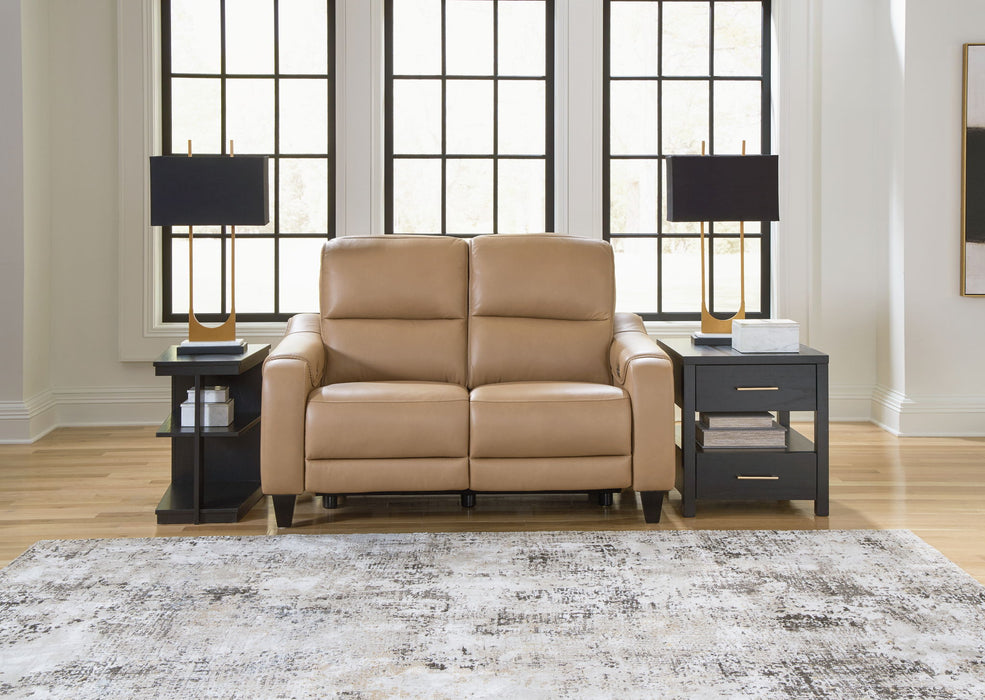 Mosswell - Power Reclining Loveseat With Adj Headrest - Toffee Ashley®