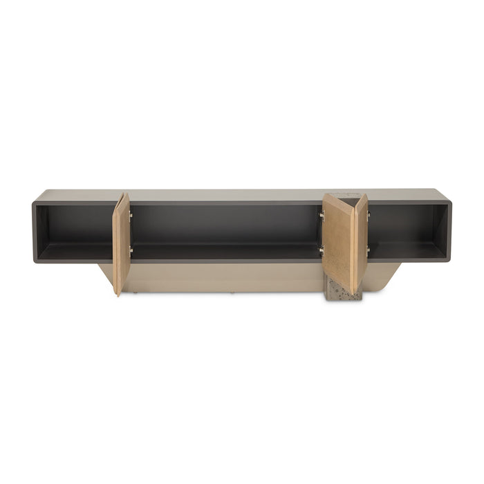 Bristol Point - Media Cabinet - Saddle Brown Michael Amini