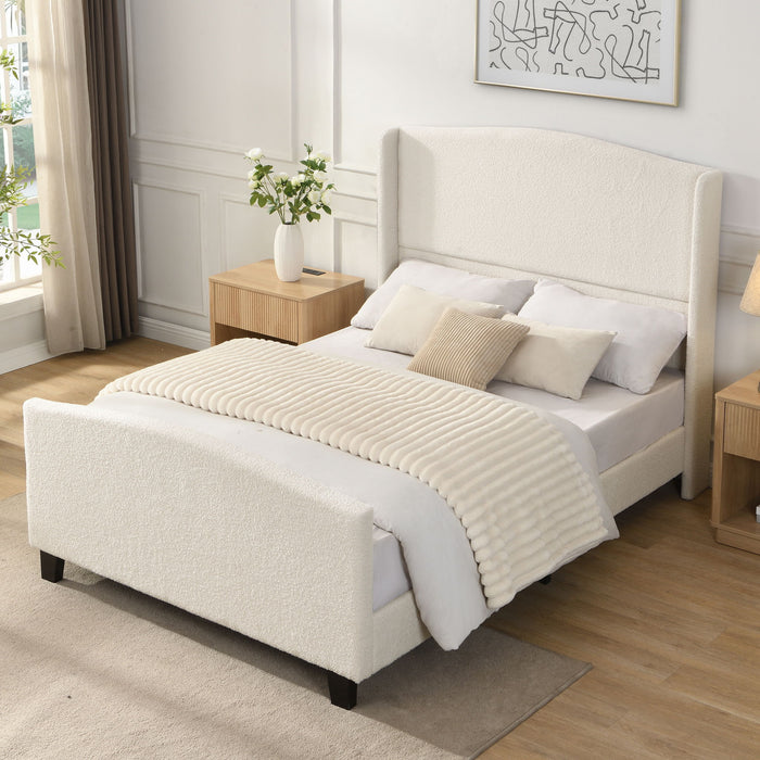 Platform Bed Frame With Tall Headboard And High Footboard Home Essentials