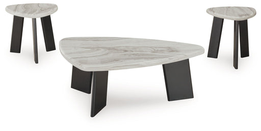 Lilyberg - Occasional Table Set (Set of 3) - Gray / Black Signature Design by Ashley®
