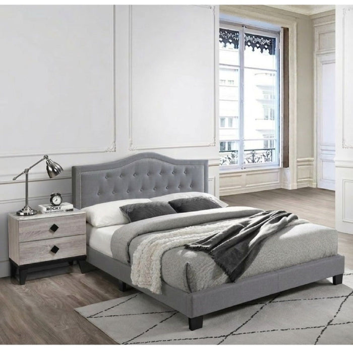 European Style Bed, Button Tufted Headboard Home Essentials