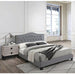 European Style Bed, Button Tufted Headboard Home Essentials