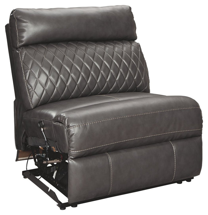 Samperstone - Armless Recliner - Gray Signature Design by Ashley®