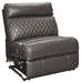 Samperstone - Armless Recliner - Gray Signature Design by Ashley®