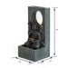 Zen - Outdoor Buddha Waterfall Fountain - Black Patioseek