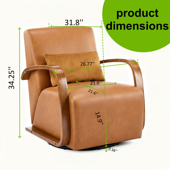 Swivel Accent Rotatable Ergonomic Single Chair For Living Room Home Essentials
