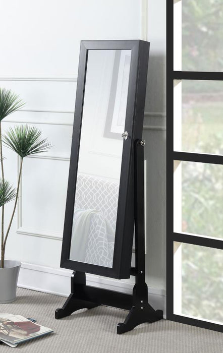 Tutuola - Cheval Mirror With Jewelry Storage - Black
