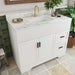 Bathroom Vanity Set, Fluted Cabinet, Soft Close Doors & Drawers, Single Faucet Hole, Sink Included - White Home Essentials