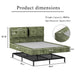 Airframe - Upholstered Bed Frame With Double Layered Upholstered Headboard Home Essentials
