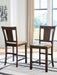 Rylandeen - Barstool (Set of 2) - Light Brown / Dark Brown Signature Design by Ashley®