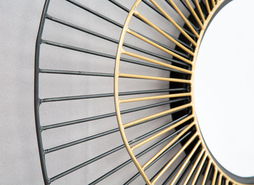 Comet - Round Mirror - Black / Gold Zuo Modern