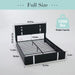 Upholstered Platform Bed Frame With Adjustable LED Headboard, USB C-Charging, Hydraulic Lift Home Essentials