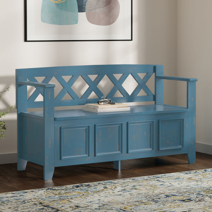 Amherst - Handcrafted Entryway Storage Bench Simpli-Home