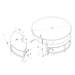 Rounded Storage Coffee Table With 3 Stools Global Furniture USA