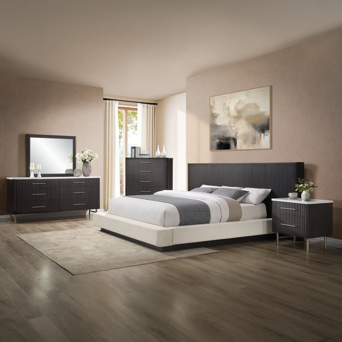 Clayten - Queen Bed - Beige / Espresso ACME