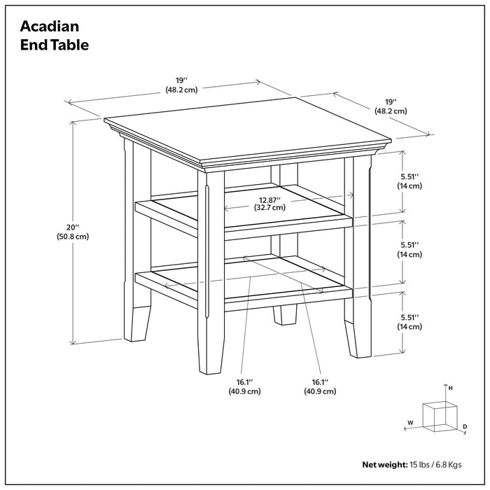 Acadian - Transitiona End Table Simpli-Home