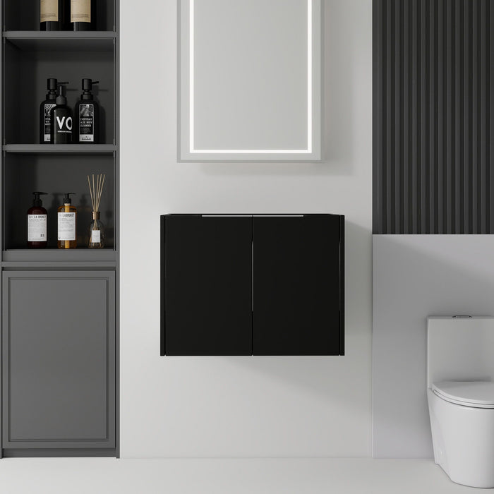 Floating Bathroom Vanity Cabinet With Soft Close Double Doors, Spacious Interior Storage, Wall Mounted, Cabinet Only Home Essentials