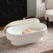 Fluted Storage Table With Lift Off Lid - Cream White Home Essentials