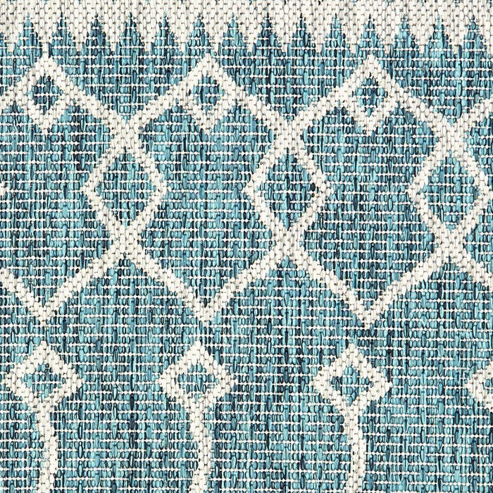 8' X 10' Indoor & Outdoor Area Rug - Gray / Blue