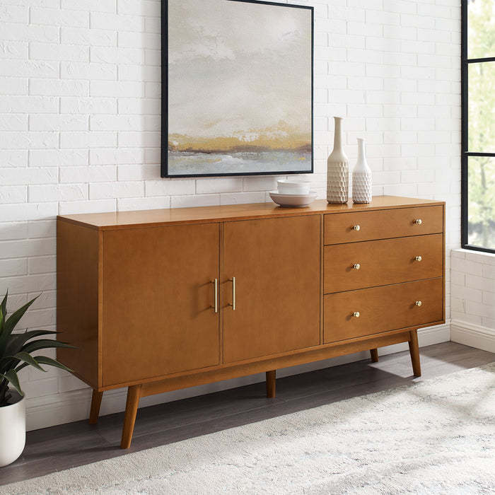 Mid-Century Modern Minimalist 2 Door Sideboard - Acorn