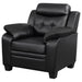 Winchell - Upholstered Padded Arm Tufted Accent Chair - Black Furniture Max