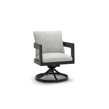 Salina Bay - Swivel Chair With Cushion (Set of 2) - Black / Gray Millennium® by Ashley