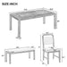 Extendable Dining Table Set With 4 Upholstered Chairs And 1 Bench Hearth and Haven
