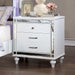 Contemporary Nightstand With Crocodile Textured Trim Home Essentials