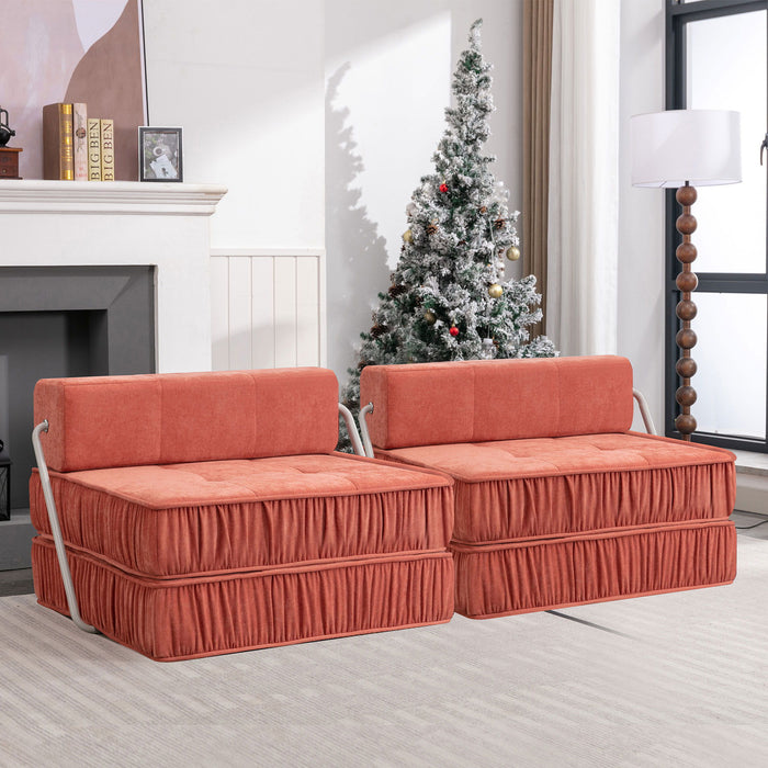 Folding Sofa With Removable Back Cushion, Convertible Futon Sleeper Chair Home Essentials