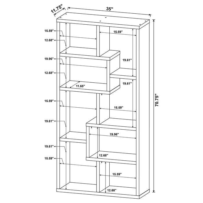 Currey - 6 Shelf Bookshelf - Mango Color Furniture Max