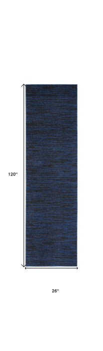 10' Indoor / Outdoor Runner Rug - Midnight Blue