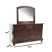 Dresser With 3 Small & 4 Large Drawers, Round Knobs, Bedroom Furniture - Cherry Home Essentials