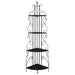 4 Shelf Corner Bookcase - Cappuccino Furniture Max