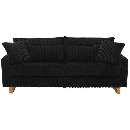 Modern Loveseat Sofa With 4 Pillows Noble House